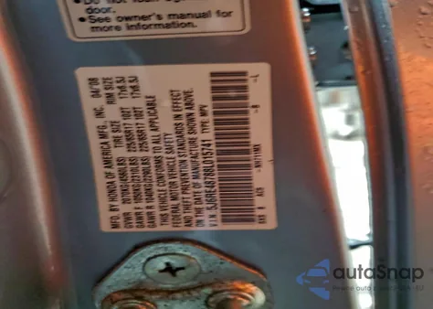 2008 Honda Cr-V Exl z USA, uszkodzony, nr VIN 5J6RE48788L015741